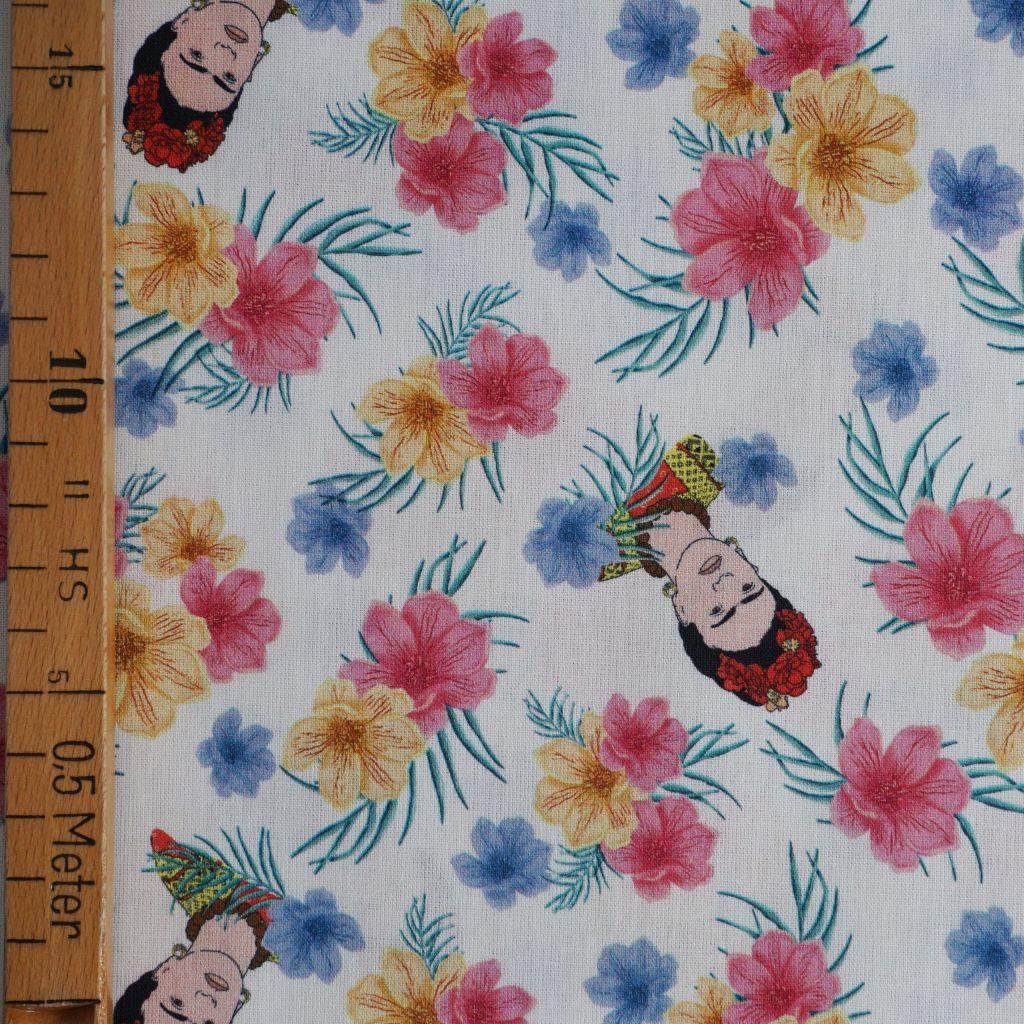Baumwollstoff Motivdruck Frida Kahlo